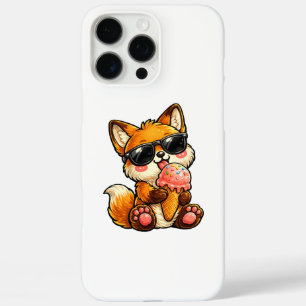 Süßer Fuchs, der mit Sonnenbrille Eis isst iPhone 16 Pro Max Hülle