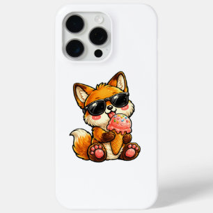 Süßer Fuchs, der mit Sonnenbrille Eis isst Case-Mate iPhone Hülle