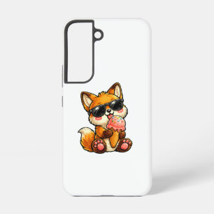Süßer Fuchs, der mit Sonnenbrille Eis isst Samsung Galaxy Hülle