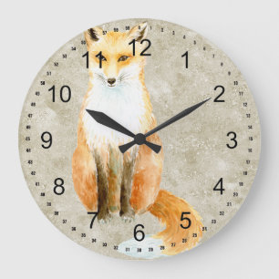 Süßer Fuchs Große Wanduhr