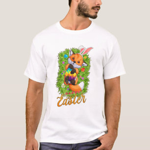 Süßer Fuchs Hasenohren Fröhlicher Osterfuchs mit O T-Shirt