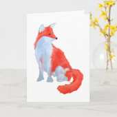 Süßer Fuchs Karte (Gelbe Blume)