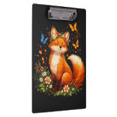 Süßer Fuchs Mit Blumen Klemmbrett (Rechts)