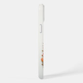 Süßer Fuchs mit Blumen Papier Ausschnitt iPhone Hülle (Rechte Seite)