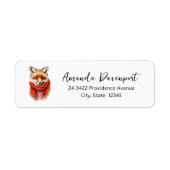 Süßer Fuchs mit rotem Schal Herbst Bild Adresse (Vorne)