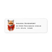 Süßer Fuchs mit rotem Schal Herbstbild-Adresse (Vorne)