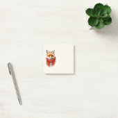 Süßer Fuchs mit rotem Schal Herbstbild Post-it Klebezettel (Büro)