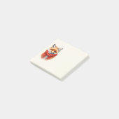 Süßer Fuchs mit rotem Schal Herbstbild Post-it Klebezettel (angewinkelt)