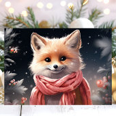 Süßer Fuchs mit Schal Weihnachten