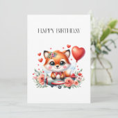 Süßer Fuchs-Pilot Geburtstag (Stehend Vorderseite)