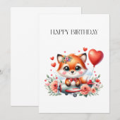 Süßer Fuchs-Pilot Geburtstag (Vorne/Hinten)
