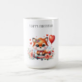 Süßer Fuchs-Pilot Geburtstag Kaffeetasse (Mittel)