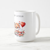 Süßer Fuchs-Pilot Geburtstag Kaffeetasse (VorderseiteRechts)