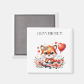 Süßer Fuchs-Pilot Geburtstag Magnet (Vorderseite/Rückseite)