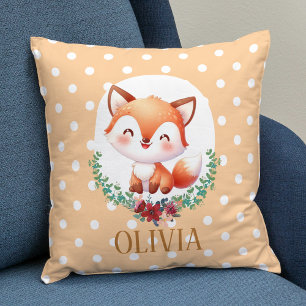 Süßer Fuchs Polka-Punkt Elegant Kissen