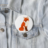 Süßer Fuchs Sitzender Knopf Button (Beispiel)