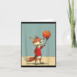Süßer Fuchs Sport Lustiges Baseball Cartoon Design Karte