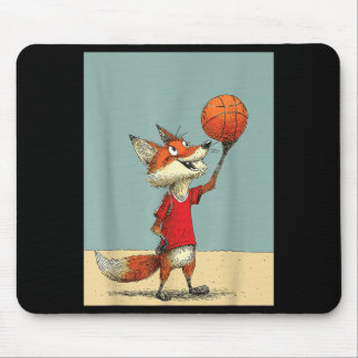 Süßer Fuchs Sport Lustiges Baseball Cartoon Design Mousepad