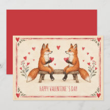 Süßer Fuchs Valentinstagskarte