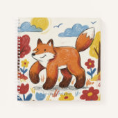 Süßer Fuchs Waldtier Kinder Skizzenbuch Notizblock (Vorderseite)