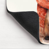 Süßer Fuchswelpe mit rotem Schal Mousepad (Ecke)