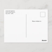Süßer Fuchswelpe mit rotem Schal Postkarte (Rückseite)
