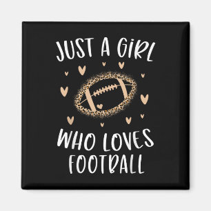 Süßer Fußball Für Mädchen Nur Ein Mädchen Das Fuß Magnet