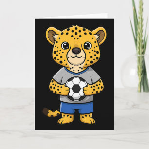 Süßer Fußball Gepard Fußball Spieler Tier Sport  Karte