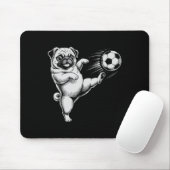 Süßer Fußball-Mops-Vater-Hund wird Club-Tore Kinde Mousepad (Mit Mouse)