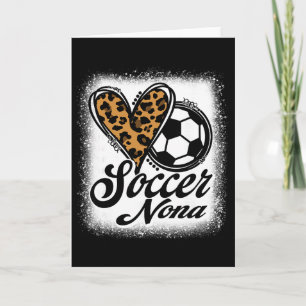Süßer Fußball Nona Leopard Heart Karte