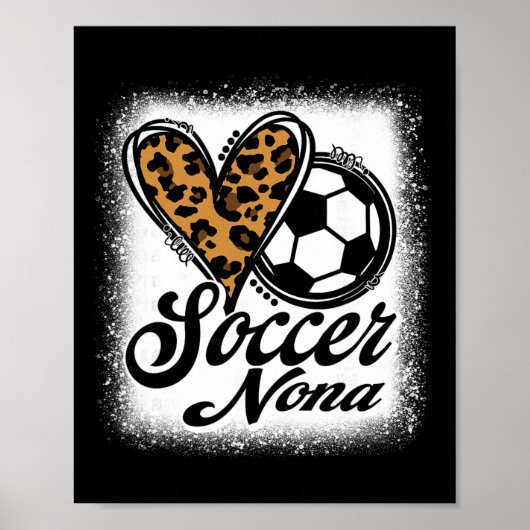 Süßer Fußball Nona Leopard Heart Poster (Vorne)