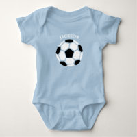 Süßer Fußball personalisierte Baby-Sportbekleidung