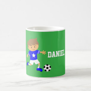 Süßer Fußball-Star-Junge, Fußball-Thema Kaffeetasse