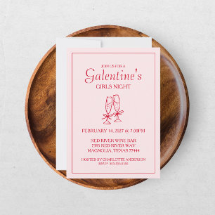 Süßer Galentine's Day XOXO Rosa Rot Feiertagskarte