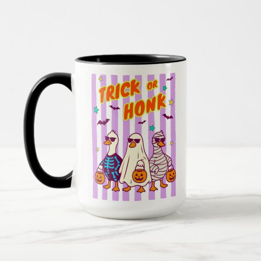 Süßer Gänseschreck Halloween Tasse (Links)
