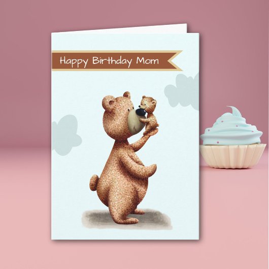 Süßer Geburtstag Teddybär der Mutter Karte