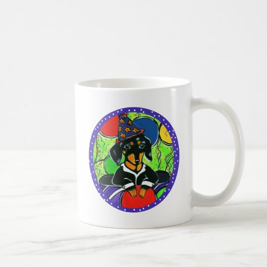 Süßer Geburtstags-Dachshund Kaffeetasse (Rechts)