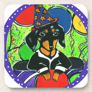 Süßer Geburtstags-Dachshund Untersetzer