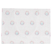 Süßer Geburtstagscupcake mit Kerze Große Geschenktüte (Rückseite)