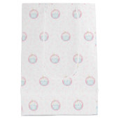 Süßer Geburtstagscupcake mit Kerze Mittlere Geschenktüte (Rückseite)