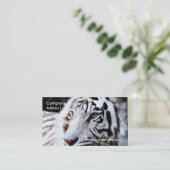 Süßer gegenübergestellter weißer Tiger Visitenkarte (Stehend Vorderseite)