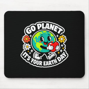 Süßer geh Planet Erde Tag 2026 Lehrer Kinder groov Mousepad