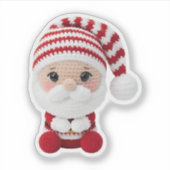 Süßer gehäkelt Weihnachtsmann-Sticker Aufkleber (Vorderseite)