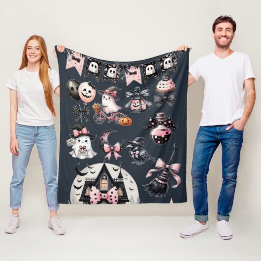 Süßer Geist an Halloween Fleecedecke (Beispiel)