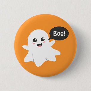 Süßer Geist, der Boo sagt, Frohes Halloween Button