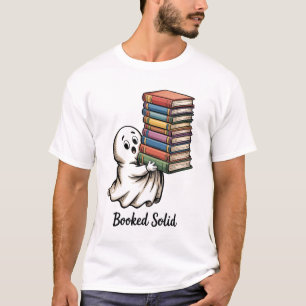 Süßer Geist, der einen hohen Bücherstapel hält T-Shirt