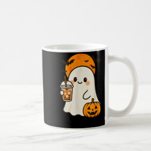 Süßer Geist-Eiskaffee und Kürbis für Halloween C Kaffeetasse