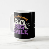 👻✨ Süßer Geist & Fledermaus Halloween Kaffee Vibe Kaffeetasse (Vorderseite Links)