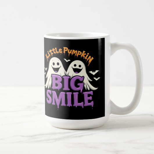 👻✨ Süßer Geist & Fledermaus Halloween Kaffee Vibe Kaffeetasse (Rechts)