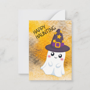 Süßer Geist Frohe Geisterplage Halloween Klassenzi Mitteilungskarte
